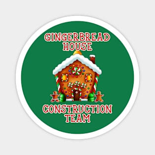 Gingerbread House Construction Team Christmas Cookie Exhange Magnet